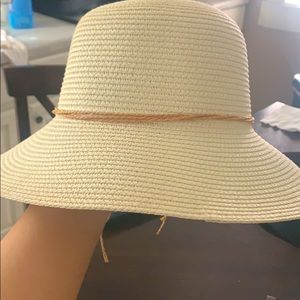 Beige straw hat